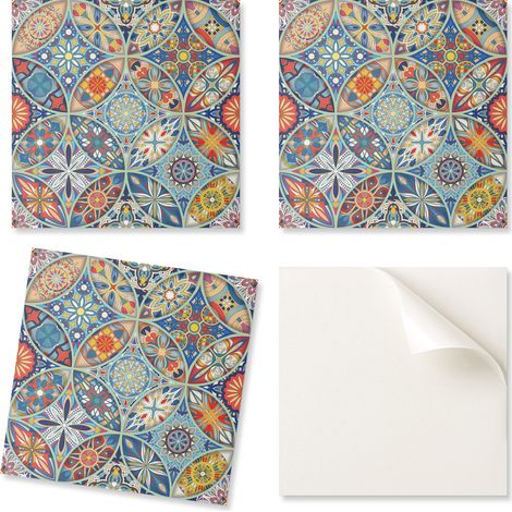 Azulejos decorativos de PVC para pared con dise帽o de mosaico sim茅trico para habitaciones, 9x30x30 cm.