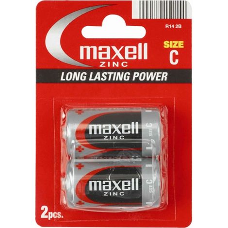 maxell Pile au zinc, Baby C, blister de 2 0,000000 Noir