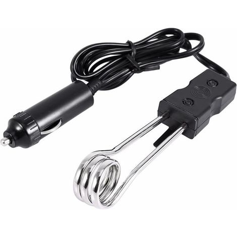 Immersion radiateur, mini voiture électrique portable 12V / 24V eau bouillie radiateur à immersion voyageant Camping pique-nique Nouveau (12V)