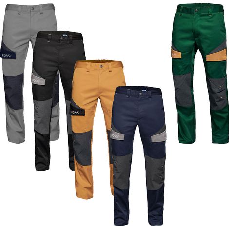 Pantalón de trabajo multibolsillos Siggi Nilo 73PA1482 - L - Ocre jaune (1/5)