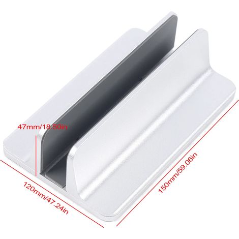 Vertikaler Desktop-Laptop-Halter, Aluminium-Laptop-Desktop-Halter für Apple MacBook Pro/Air, iPad, Dell, Samsung usw.