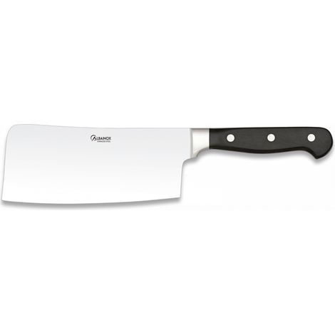 Machette de cuisine Albainox, noir, lame en acier inoxydable de 18 cm, mango polyoxyméthylène, 17396