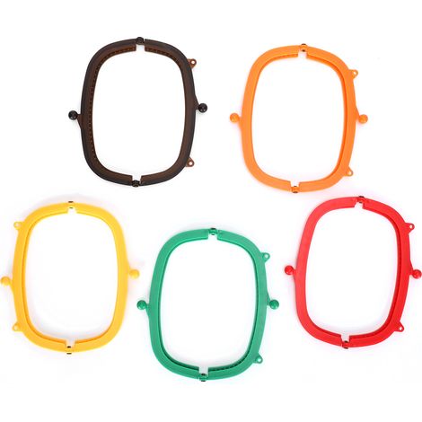 5Pcs Purse Frame Semicircle Candy Colors Curved Plastic DIY Bag Accessories 16cm (1/5)