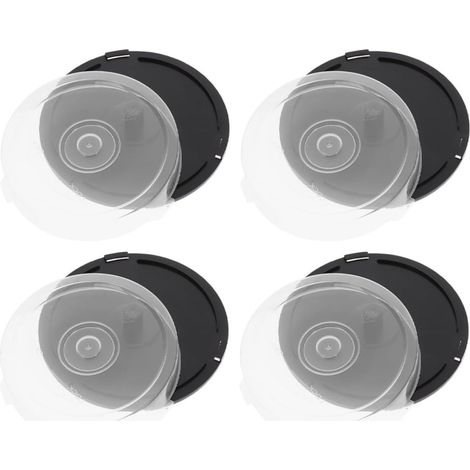 Étui de Rangement pour CD et DVD Design Portable et Élégant en PP Lot de 4 Pièces Capacité Jusqu'à 10 Disques, pour Bureau et Maison (1/5)