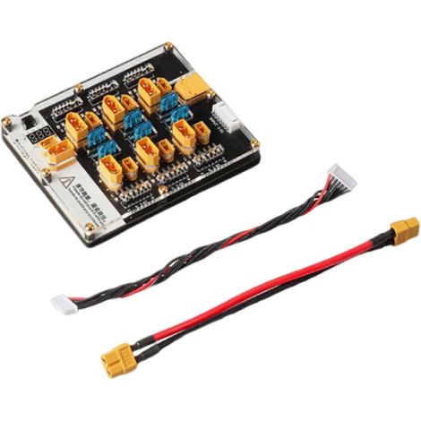 Compatible avec une carte de charge d'équilibrage de batterie à 6 canaux, 40 A, prise XT60/XT30, prend en charge les batteries 2-6S, fusible thermique de réinitialisation de décharge automatique intég (1/5)