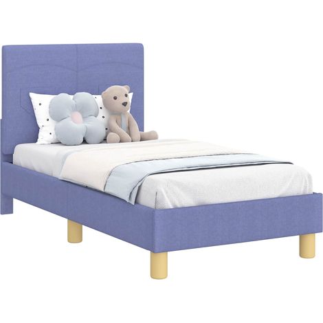 Maison Exclusive - Kinderbettgestell mit Kopfteil Jeans blau 70 x