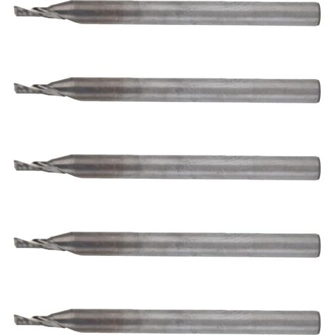 Fraise Hélicoïdale 5Pcs, 3,175x1,5x3mm en Acier au Tungstène (1/5)