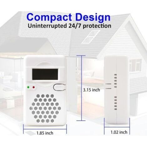Trimec – Détecteur de monoxyde de carbone portable – Écran LCD numérique – Alimentation batterie lithium rechargeable – Alarme sonore – Conforme norme UL2034