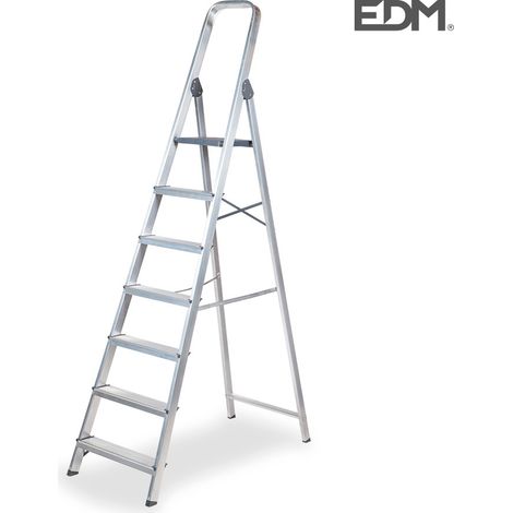 échelle Alu 7 Marches Edm Légèreté Et Stabilité Aluminium - Edm (1/3)