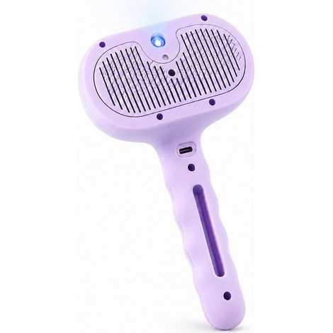 Brosse Chat et Chien Auto-Nettoyante THYVA – Brosse de Toilettage à Vapeur 3 en 1, Massage, Démêle les Poils Longs et Courts, Réservoir Rechargeable, Élimine les Poils Morts (1/5)