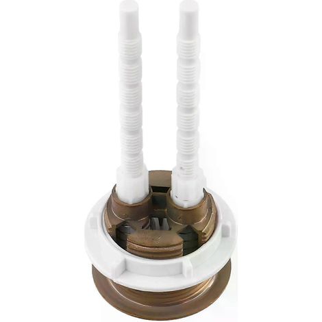 Stück 38 mm Spülknopf aus gebürstetem Messing, goldfarben, für WC-Spülkasten, wandhängendes Druckventil, Zweimengenspülung, Badezimmer (1/4)