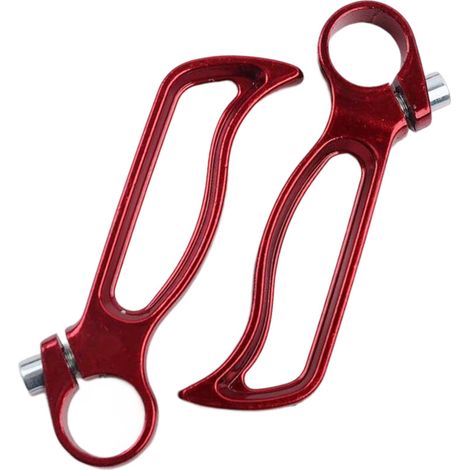 Poignée auxiliaire de vélo ergonomique, repose-guidon-Rouge (1/2)