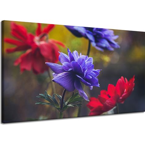 Stampa su tela "Botanica - Fiori selvatici" 120x70 cm