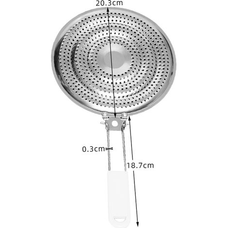 Diffuseur de chaleur double couche épaissi, pare-éclaboussures anti-flammes, plaque de cuisson lente, matériau en acier inoxydable (1/4)