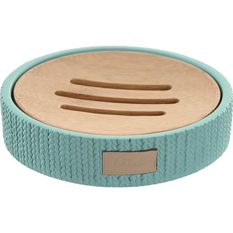 Porte-savon dkd home decor 11 x 11 x 2.5 cm béton vert (1/2)