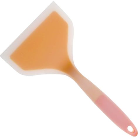 Spatule En Silicone - Tête Large Flexible - Résistante À La Chaleur - Pour Poêles Antiadhésives - Omelette Crêpe Poisson Tamagoyaki - 1 Pièce (1/5)