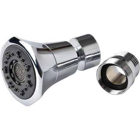 Aérateur pour Robinets Cuisine Robinet Filtre Barboteur - Fil Intérieur Femelle de 24 mm et Le Filetage Intérieur Femelle de 22 mm Pivotent sur 360° avec 2 Types de Jet Mosseur (1/5)