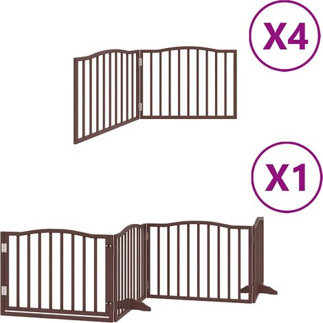 Maison Exclusive - Cancello Cani Porta Pieghevole Marrone 12 Pannelli 960cm Pioppo (1/5)