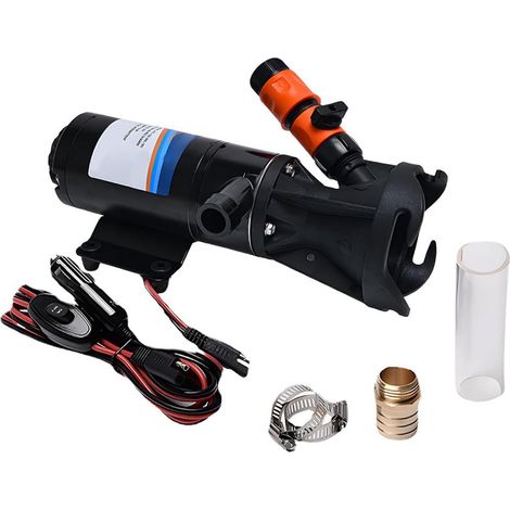 Motorhome macerator pump, 12V, self-priming, wastewater, 7.6 cm water inlet, double four-blade design, 45 L capacity, DC electric, motorhome (1/5)