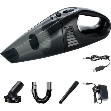 Aspirateur portatif sans fil : puissant moteur de 120 W, rechargeable par USB convient pour nettoyer les maisons, les voitures, les canapés et les tapis (poids de seulement 658 grammes). (1/5)