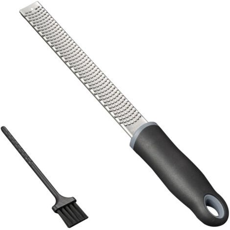 royaluxe-Zesteur d'Agrumes & Râpe à Fromage Manuelle, Râpe Fine pour Parmesan, Citron, Coconut, Muscade, Chocolat et plus, 33cm, Lames Tranchante en Acier Inoxydable (1/5)