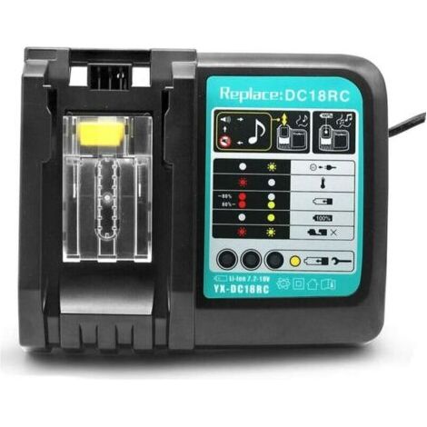 3A DC18RC Chargeur Li-Ion de rechange pour Makita 14,4 V 18 V BL1830 BL1840 BL1850 BL1815 BL1430 LXT400 EU Chargeur rapide (1/5)