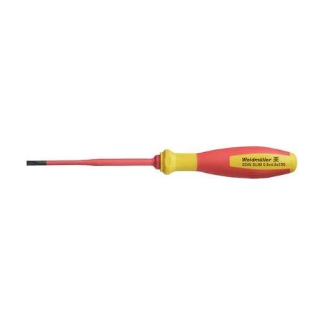 Weidmüller SDIS SLIM 0.8X4.0X100 Tournevis pour vis à fente Largeur de lame: 4 mm Longueur de la lame: 100 mm