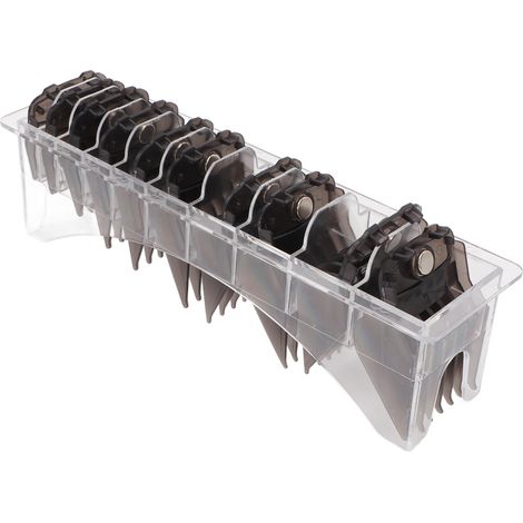 10 professionelle Haarschneidemaschinen-Aufsatzkämme, leichtes und langlebiges Zubehör, schwarz, Komplettset (1/5)