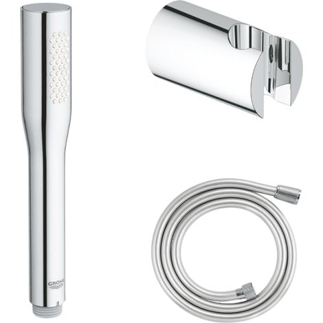 Pack douchette 1 jet Vitalio Get Stick GROHE + Flexible 1500 chromé + Support pour douchette (1/5)