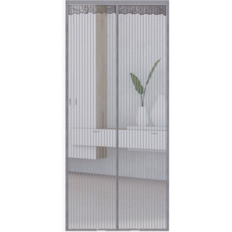 Moustiquaire pour porte avec fermeture aimantée Gris (1/5)
