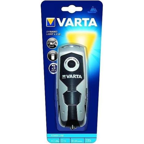 Varta Dynamo Light LED lampada portatile nera grigia