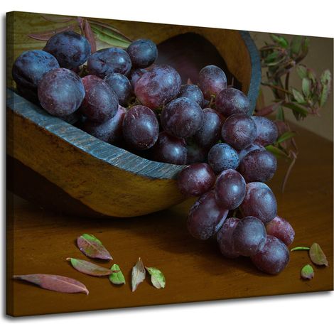 Leinwanddruck „Küche Traube“, 100 x 80 cm