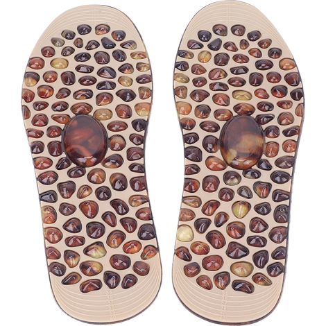 2 paires de semelles de massage relaxantes pour pieds, antidérapantes et confortables pour homme et femme (1/5)