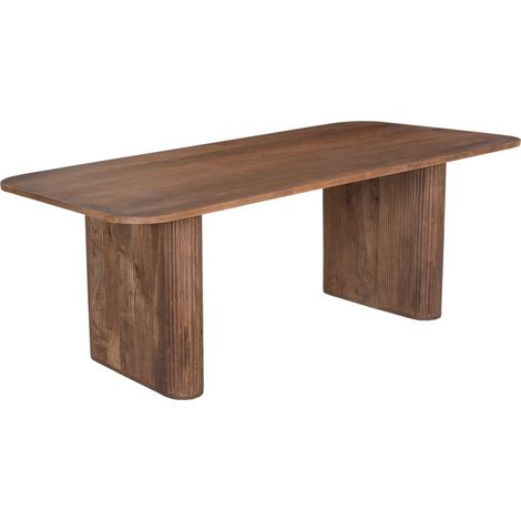 Tavolo da pranzo TALVORA – 200 cm – Legno massello di mango – Stile contemporaneo – Finitura naturale robusta