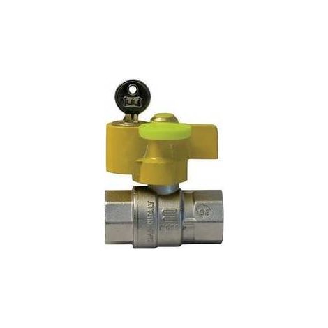 VALVOLA A SFERA GAS FF CON SERRATURA Misura: 3/4"  DN 20