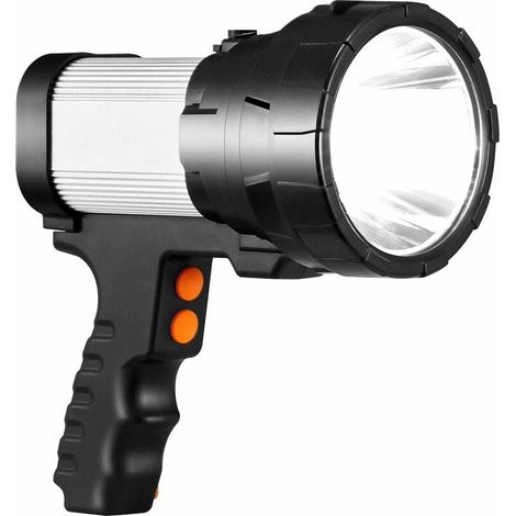Ahlsen Ultrastarke LED-Taschenlampe, IPX4, wasserdicht, 15.000 Lumen, 10.000 mAh, superhelle Lampe, 6 Modi, große Reichweite, Hochleistungslampe, Notfalllaterne für Camping, Wandern, Jagd (1/5)