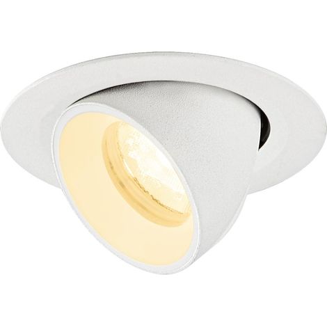 Spot encastré NUMINOS® GIMBLE XS intérieur 3000 K 40° IP20 rond blanc - SLV - 1010057