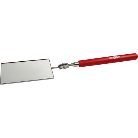 Specchio di ispezione rettangolare telescopico 50x88 mm, manico 750 mm PRAXER