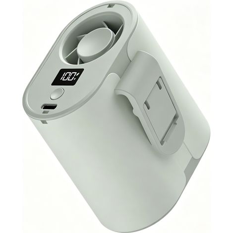 Ventilateur clip vert avocat – 100 vitesses – Batterie longue durée – ABS léger – Pour running, camping, travail – Fraîcheur instantanée (1/4)