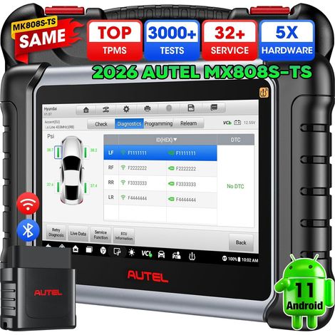 MaxiCheck MX808S-TS Car Diagnostic Tool: 2026 TPMS Relearning Tool, Equal Level to MK808S-TS MK900TS, Upgrade to MK808BT MK808S MX808S, Bidirectional, 28+ Services (1/5)