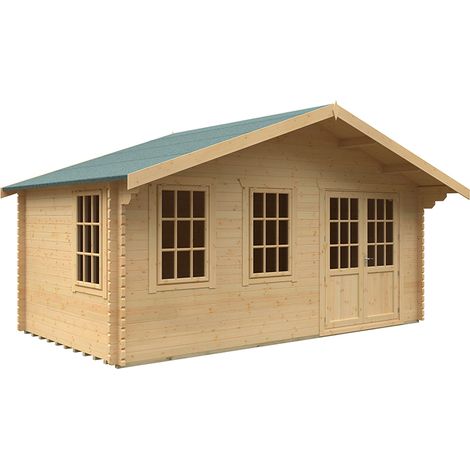 10x18 The Forde 44mm Cabin - L295 x W535 x H302.9 cm - Solid Wood/Softwood/Pine - Natural