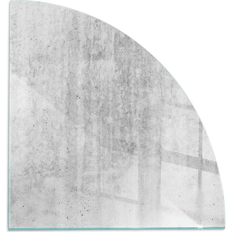 Plaque de protection de sol en verre trempé pour cheminée et poêle à bois pare-feu contre les étincelles Texture béton brut 1/4 100x100 cm (1/5)