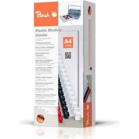 Peach Binderücken weiß 12mm 100er-Pack (PB412-01)