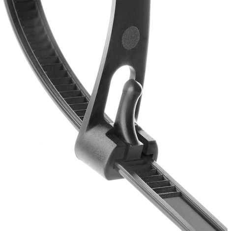 Attache-Câble Réutilisable - Nylon PA66 - 30 cm - Résistance 22,7 kg - Usage Intérieur Et Extérieur - Lot De 100