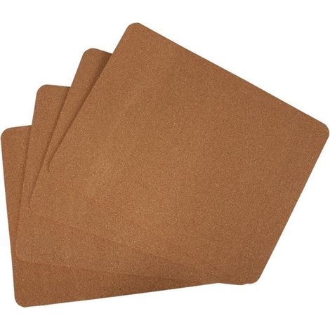 BURI Platzset aus Kork 4er-Pack Tischmatten Platzdeckchen Platzmatte Untersetzer (1/2)
