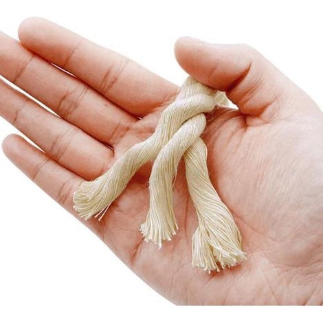 Corde Macramé - Corde Coton Tressée 8 mm x 20 m - Pour Créations Manuelles et Décoration Intérieure - 1 Pièce (1/4)