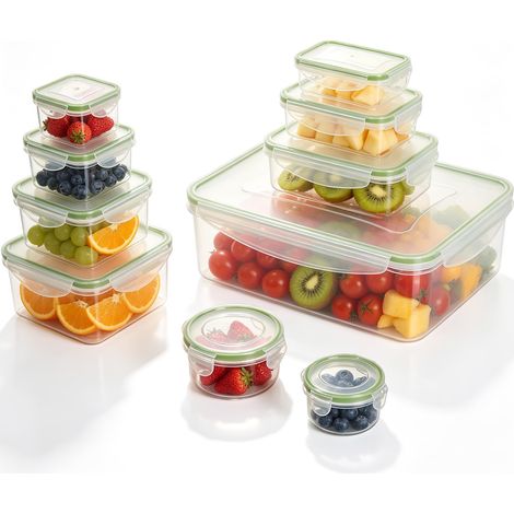 Boite Alimentaire Plastique 10 pièces – Boite Hermétique Alimentaire – Boites Alimentaires Hermétiques pour repas, sans BPA (1/5)