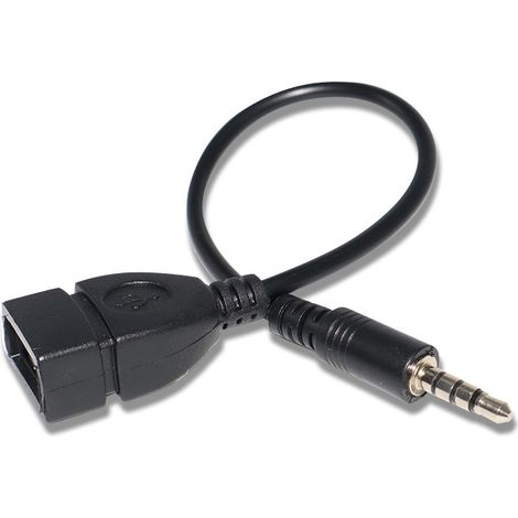 3,5-mm-AUX-Buchse auf USB-Kfz-Adapterkabel, 3,5-mm-AUX-OTG-Auto-Audiokabel, AUX-Buchse auf USB-Anschluss für USB-Sticks. (1/4)