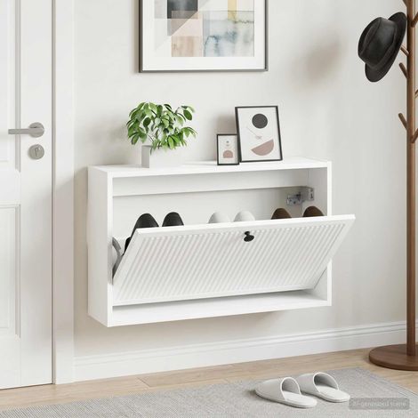 vidaXL Wall-Mounted Shoe Cabinet EDE 71 x 17 x 43 cm Engineered Wood (1/5)