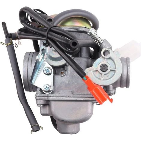 Carburateur PD24J 24 mm adapté aux quads, scooters et motos GY6 125cc et 150cc.